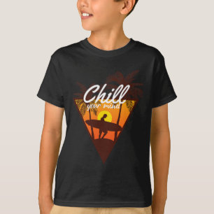 Camiseta Relaxe Sua Mente Praia do Oceano Vibrações Tropica