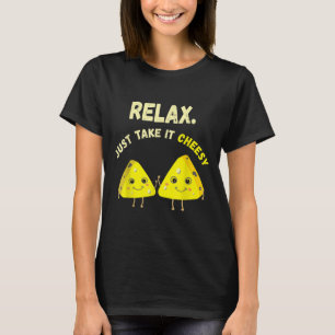 Camiseta Relaxe Tome-O Queijo Engraçado Comida Pun Lover
