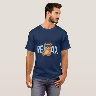 Camiseta Relaxe Urso de Teddy com Design de Cartografia de