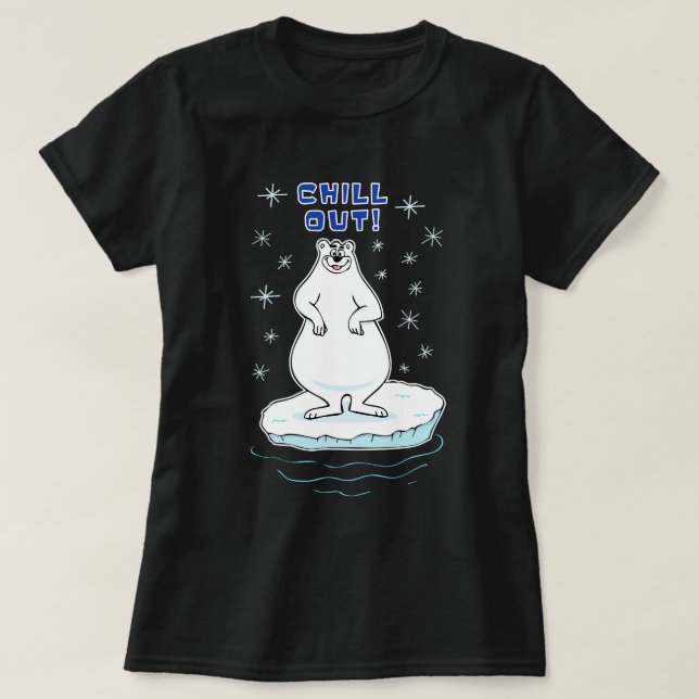 Camiseta Relaxe! Urso Polar (Frente do Design)