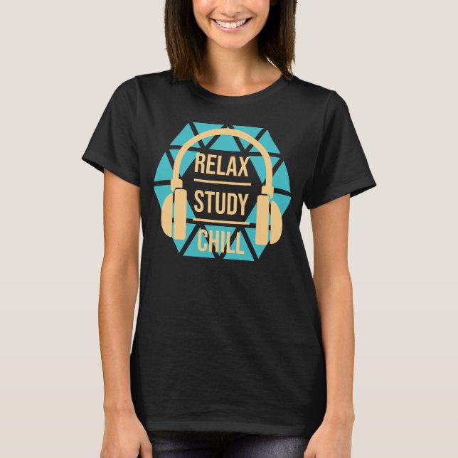 Camiseta relaxing studying chilling (Frente)
