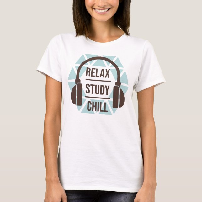 Camiseta relaxing studying chilling (Frente)