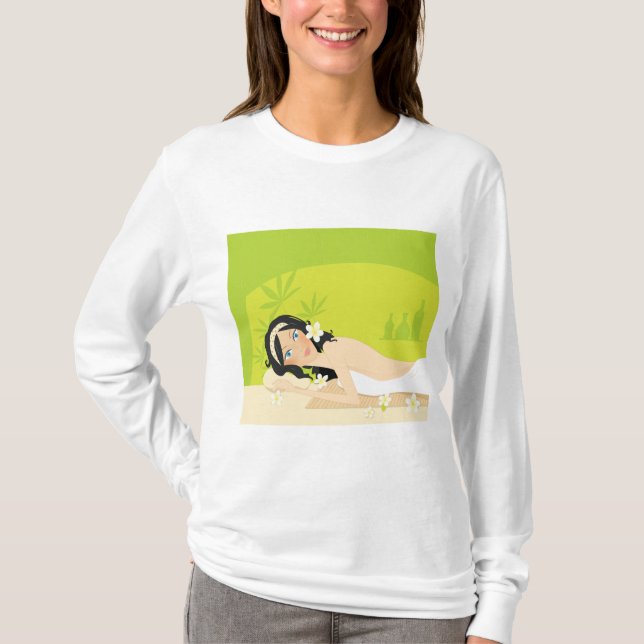 Camiseta Relaxing Zen Spa Woman Tropical Wellness (Frente)