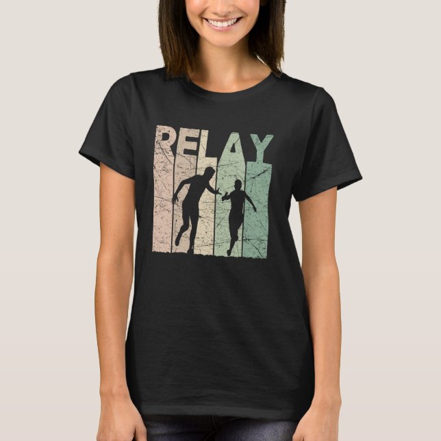 Camiseta Relay Vintage Relay Race Retro Relay Executando (Frente)