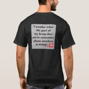 Camiseta Relembrando números de telefone, engraçado