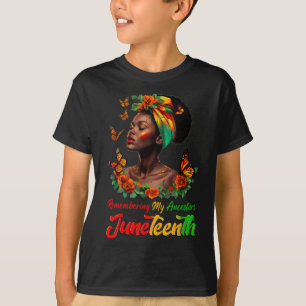 Camiseta Relembrando os meus ancestrais 1865 Juneteten Wome