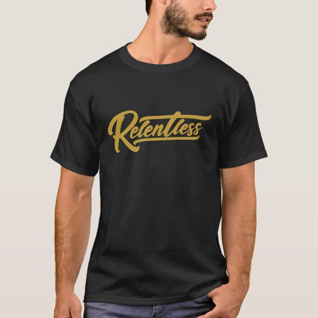 Camiseta Relentless Gold Script (Frente)