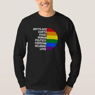 Camiseta Religião Amor Liberdade Pessoas Arco-Íris