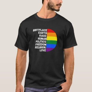 Camiseta Religião Amor Liberdade Pessoas Arco-Íris
