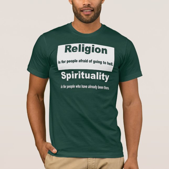 Camiseta Religião contra a espiritualidade (Frente)