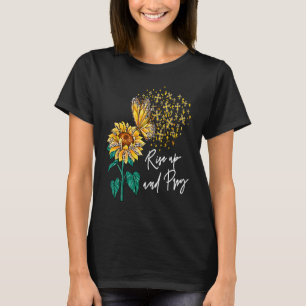Camiseta Religião Cristã Sunflower: Eis e Reze Jesus