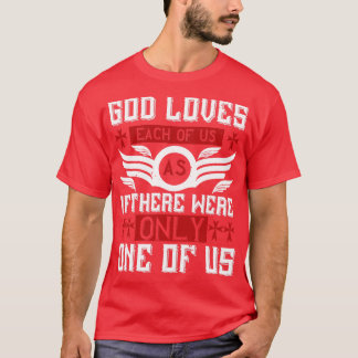 Camiseta Religião Deus ama Cada Um de nós