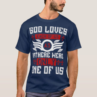 Camiseta Religião Deus ama Cada Um de nós