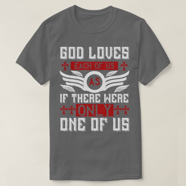 Camiseta Religião Deus ama Cada Um de nós (Frente do Design)