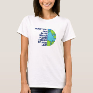 Camiseta Religião Pessoas da Liberdade Planeta Terra