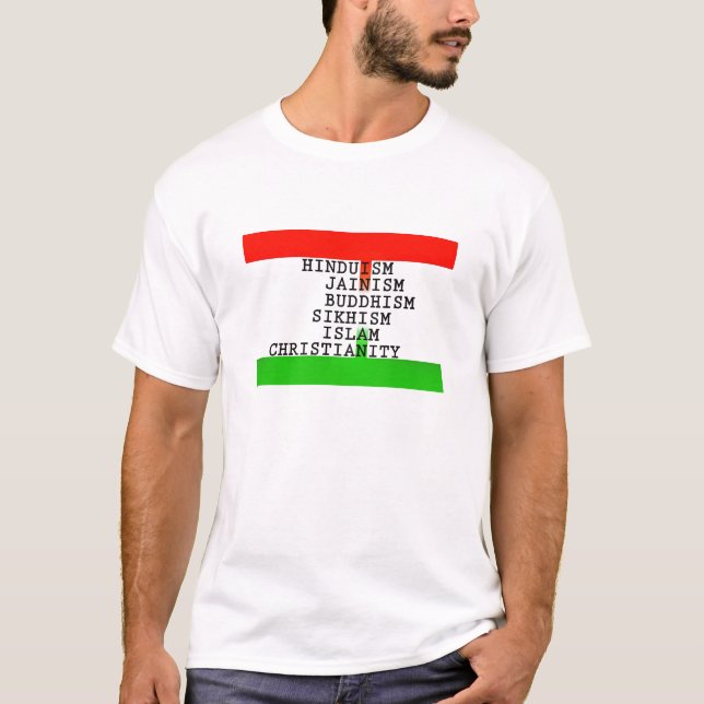 Camiseta Religiões de Identidade Indiana (Frente)