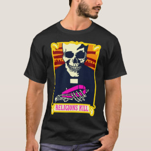 Camiseta religiões matam más religiões punem não à religião