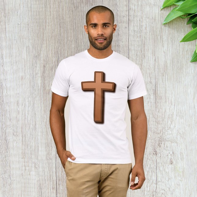 Camiseta religiosa castanha (Criador carregado)