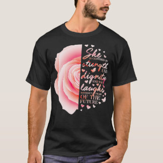 Camiseta Religiosa Cristã Bonita Oferece Às Mulheres Flor P