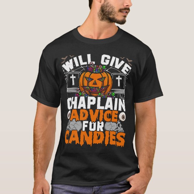 Camiseta Religiosos darão conselhos de capelão para doces H (Frente)