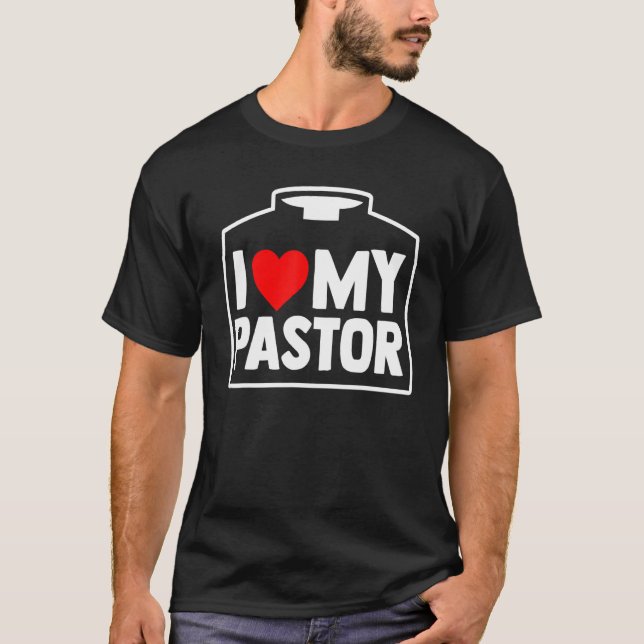 Camiseta Religious Partner Christian Priest I Love My Pasto (Frente)