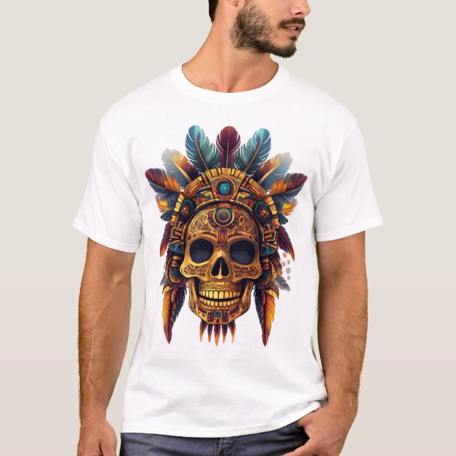 Camiseta Relíquia de Crânio Asteca (Frente)