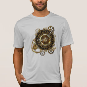 Camiseta Relógio a vapor com engrenagens antigas