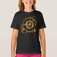 Relógio a vapor com engrenagens antigas