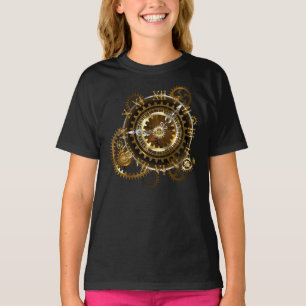 Camiseta Relógio a vapor com engrenagens antigas