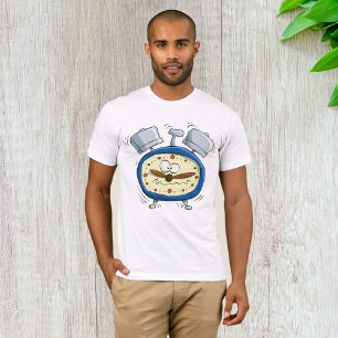 Camiseta Relógio Alarme Cartoon Engraçado Despertar Excêntr