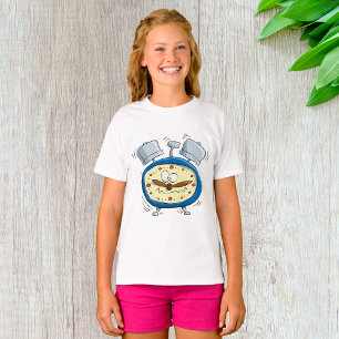 Camiseta Relógio Alarme Cartoon Engraçado Despertar Excêntr