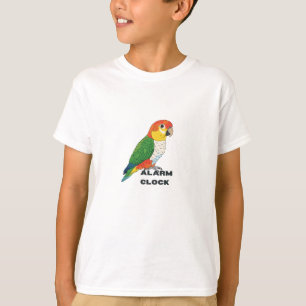 Camiseta Relógio Alarme Conure Sol – Design de Papagaio Bar