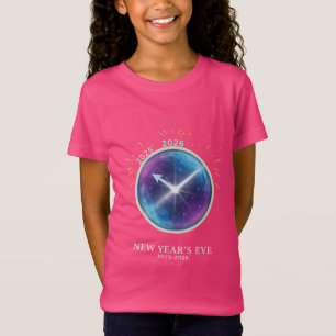 Camiseta Relógio Celestial Vibrante Festa de Ano Novo 2026