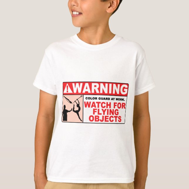 Camiseta Relógio DE ADVERTÊNCIA para objetos de voo! (Frente)