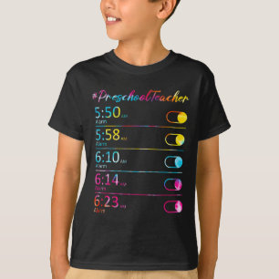 Camiseta Relógio de Alarme de Agradecimento à Professora de