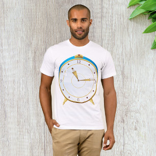 Camiseta Relógio de Alarme Dourado retroativo com Timepece