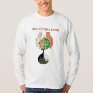 Camiseta Relógio de Areia da Terra Bomba Relógica Ambiental