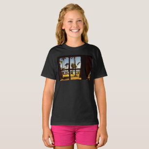 Camiseta Relógio de cena tropical de Fiji Beach