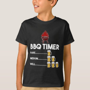 Camiseta Relógio De Churrasco Engraçado Raro Médio Bem Cerv