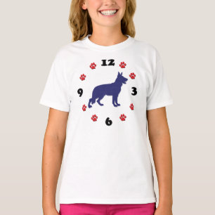 Camiseta Relógio de german shepherd