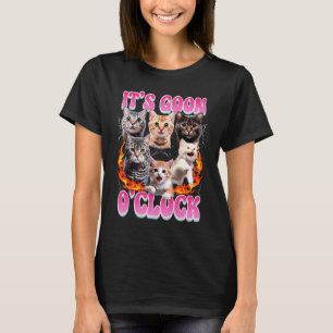 Camiseta Relógio de Goonice Diversão Oia Oia Meme de Gato R