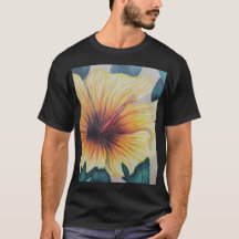 Relógio de hibisco amarelo