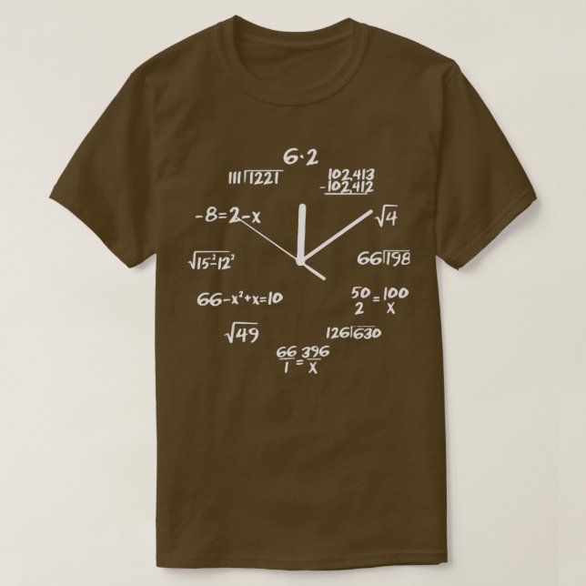 Camiseta Relógio de Matemática A (Frente do Design)