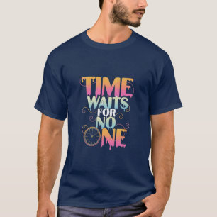 Camiseta Relógio Derretido Gradiente 'O Tempo Não Espera po