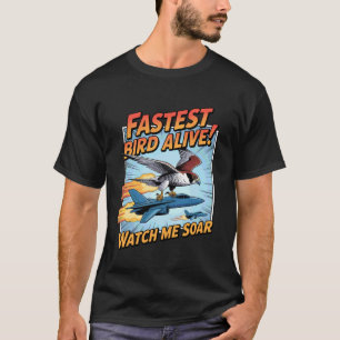 Camiseta Relógio do Pássaro Mais Rápido Vivo Me Voa Design