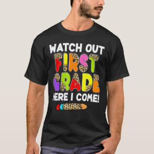 Camiseta Relógio do Primeiro Dia de Volta às Aulas Jardim d