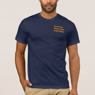 Camiseta Relógio do zombi da patrulha dos cidadãos, USAIo