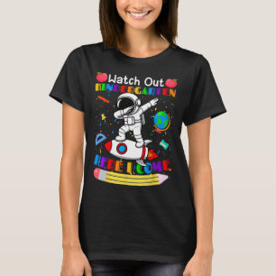 Camiseta Relógio Engraçado Atenção Jardim de Infância Aqui