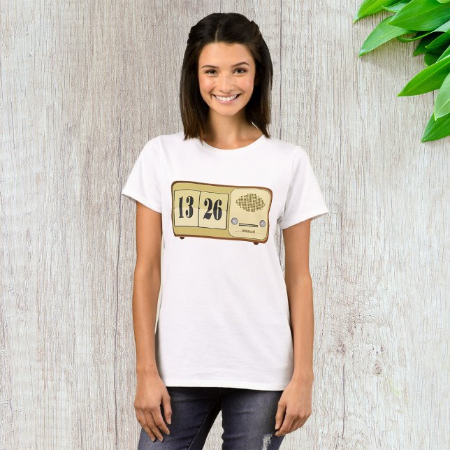 Camiseta Relógio Rádio Flip Vintage Retro (Criador carregado)