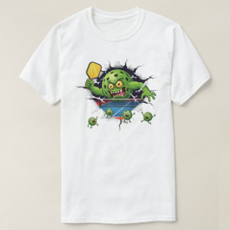 Camiseta Remada de Raquete de Pickleball Divertida Caos na 